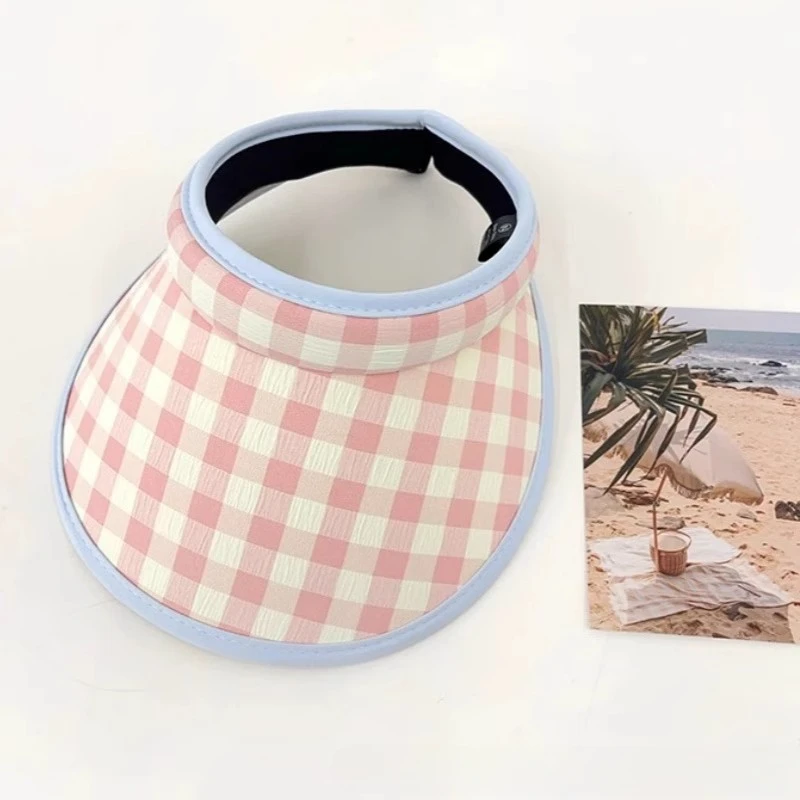 Nieuwe Dopamine Kleur Leuke Veelzijdige Lege Top Zonnebrandcrème Hoed Dames Zomer UV Bescherming Student Reizen Grote Dakrand Zonnehoed