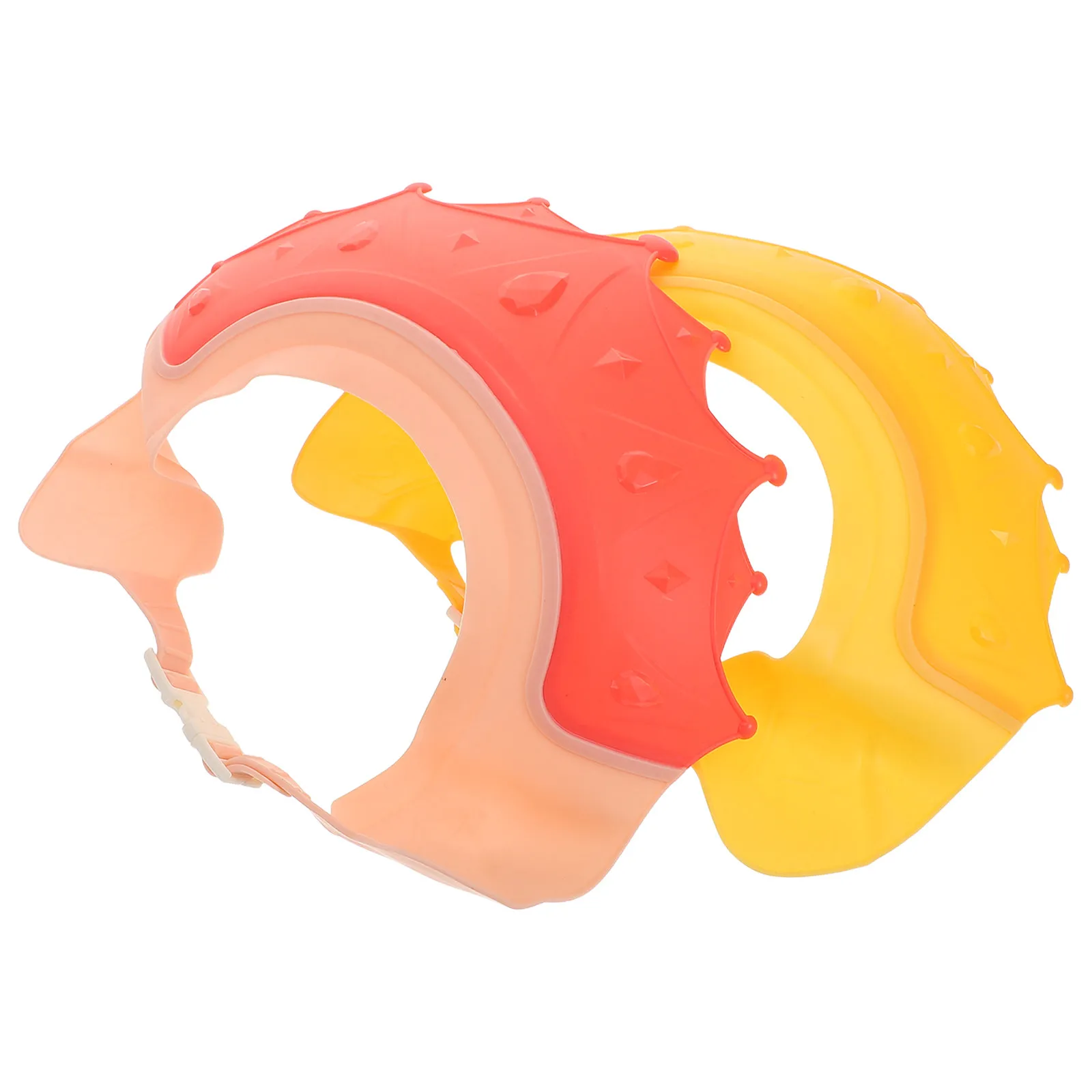 

2Pcs Baby Hair Washing Visor Adjustable Bath Hat Comfortable Soft Plastic Toddler Shower Cap Eye Ear Protector Kids Bath