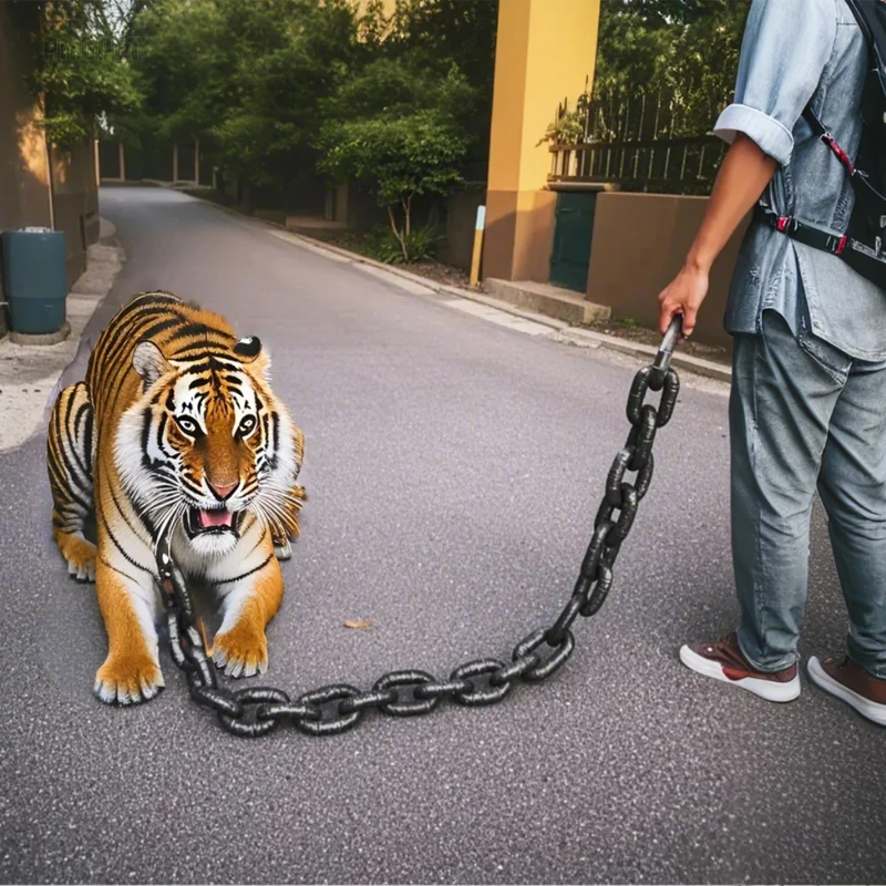 Sensationally Funny Pet Lead: Plastic Simulated Iron Chain for Daily Walks