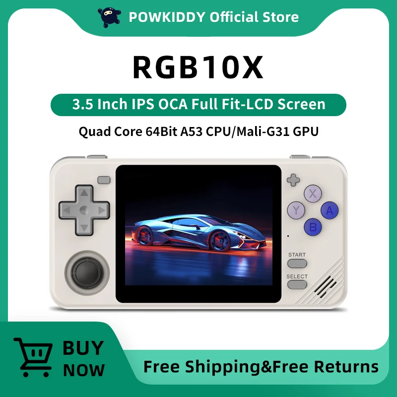 

NEW POWKIDDY RGB10X Handheld Game Console 3.5 Inch 4:3 IPS Screen ArkOS Opendinglinux Gaming RK3326 Children's Gifts