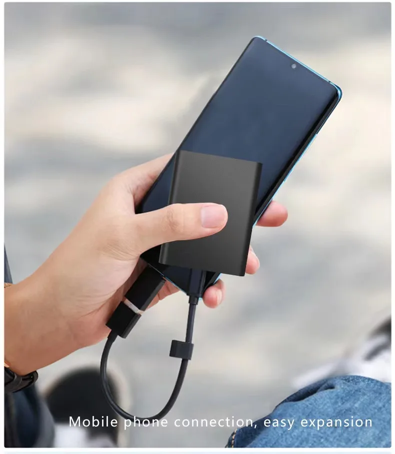 القرص الصلب الخارجي الأصلي USB3.1 Type-C القرص الصلب 1 تيرا بايت 2 تيرا بايت محرك الحالة الصلبة 4 تيرا بايت محرك أقراص SSD عالي السرعة لأجهزة الكمبيوتر المحمول/الكمبيوتر/الهاتف/ماك