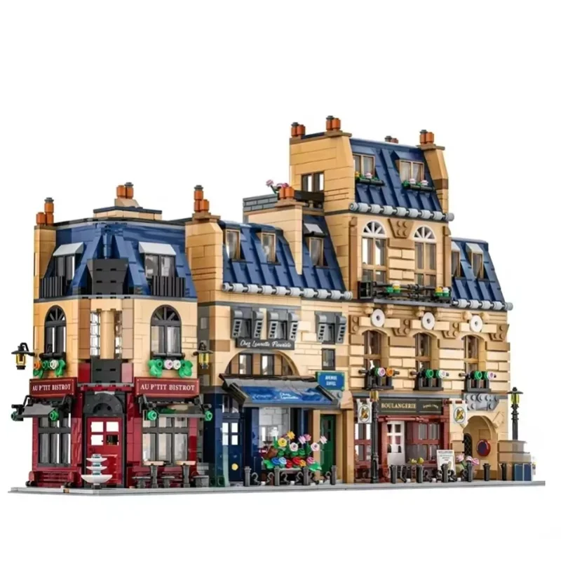 3532 Teile Paris Architektur-Straßenmodell Haussmann-Stil Fassaden Kreatives Straßenansicht-Puzzle Spielzeug Erwachsenengeschenk 910032