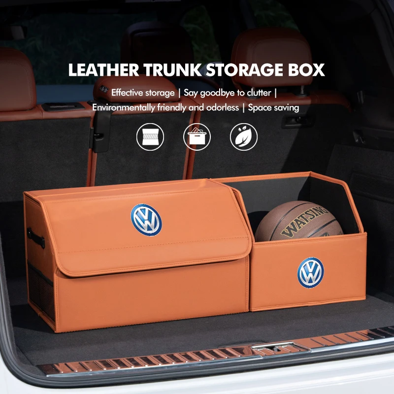 Car Trunk Organizer Durable Collapsible Big Capacity Storage Box For Volkswagen Scirocco Passat Polo B7 CC Tiguan Sharan Touran