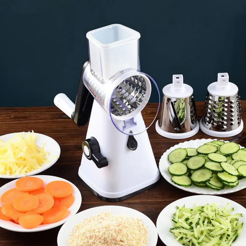 Manual Rotary Food Slicer Shredder Vegetable Grater Potato Cutter Kitchen Gadget For Efficient Daily Cooking Helper