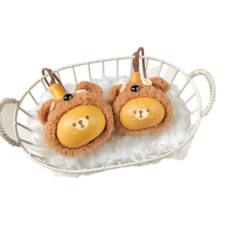 Natural Gourd Handheld Craft Cute Bear Twisted Pendant for Car or Keychain Gifts
