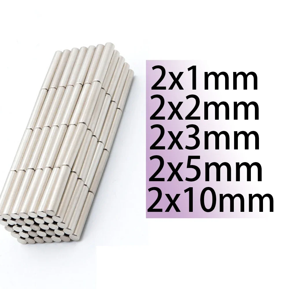 2X1mm 2x2mm 2x3mm 2x5mm 2x10m N35 Round Mini 2*2  2*3  2*10  2*1 Neodymium Magnets for Door Search Magnetic Fridge DIY Crafts