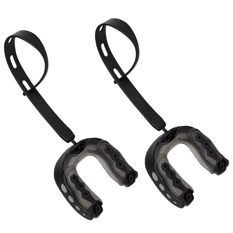 T22C Football Mouth Guard, Professional Sports Mouth Guard, 2 Pack Youth Soft Mouthpiece Mouthguard Black
