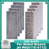 For iRobot Braava Jet M6 6110/ 6112/ 6012 Washable Mop Cloths Rags Pads Accessories Robot Vacuum Cleaner Dry Wet Mop Cloth Rag