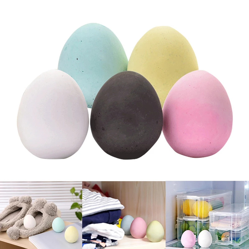 Diatomaceous Earth Odor Absorbing Egg Kitchen Air Freshener Moisture Absorption Refrigerator Deodorizing Fishy Musty Remover
