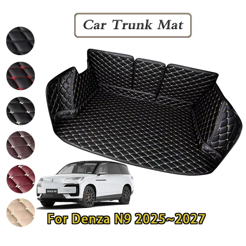 

Коврики в багажник автомобиля для Denza N9 2025 2026 2027 6 мест, водонепроницаемые, грязеотталкивающие, полностью коврики в багажник, задний багажник, автоаксессуары