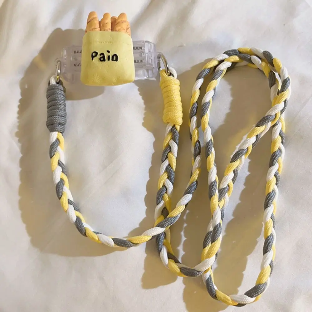 New Nylon Rope Strap Mobile Phone Lanyard Cute Style Antiskid Phone Back Clip Plastic Rope Buckle Fall Prevention Phone Case