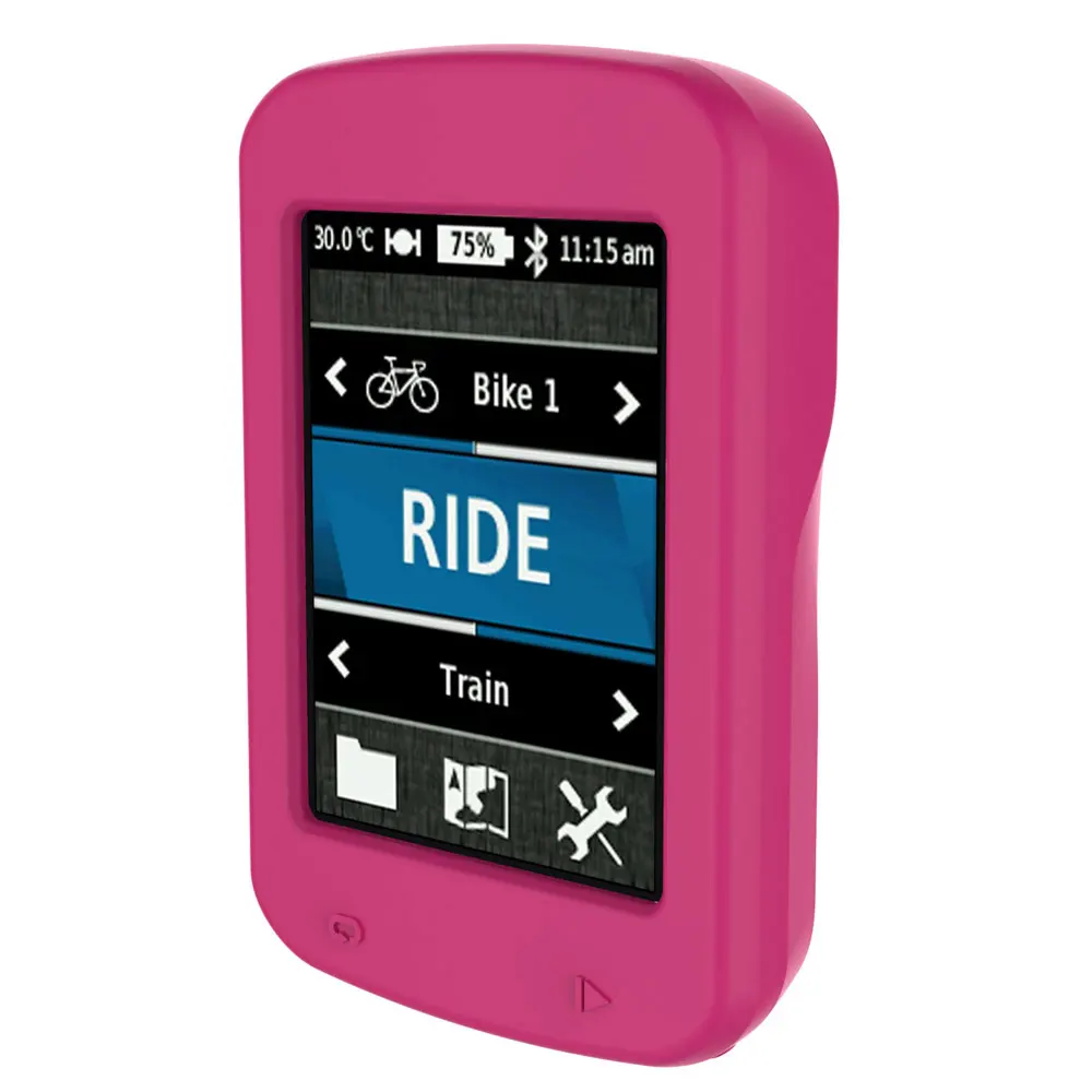 Funda protectora para Garmin Edge 820 GPS + película de vidrio templado, película protectora para pantalla de ordenador de bicicleta y cubierta suave de silicona