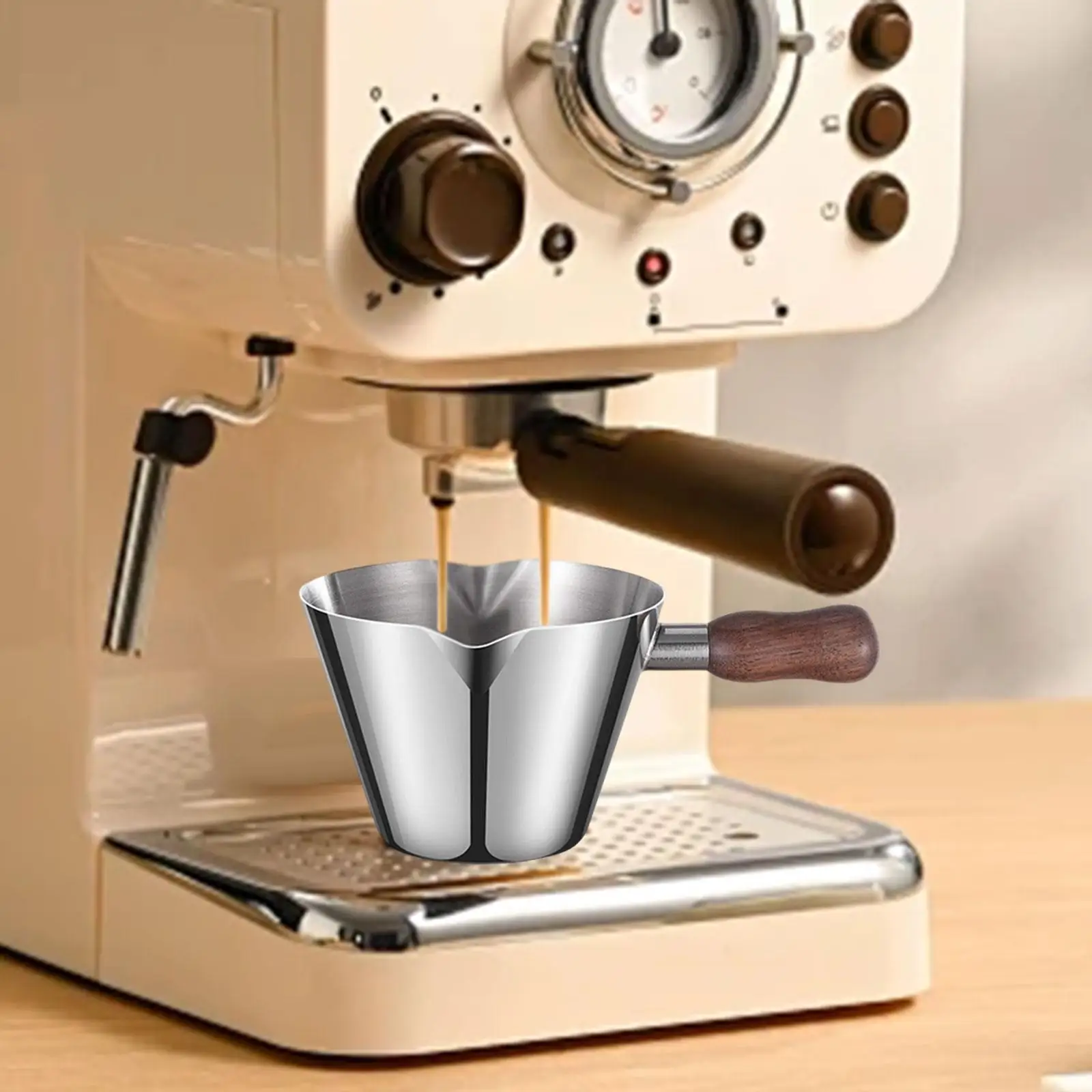 Coffee Measuring Cup Multifunctional Gifts Stainless Steel Reusable Pouring Cup for Baking Home Restaurant Kitchen Party