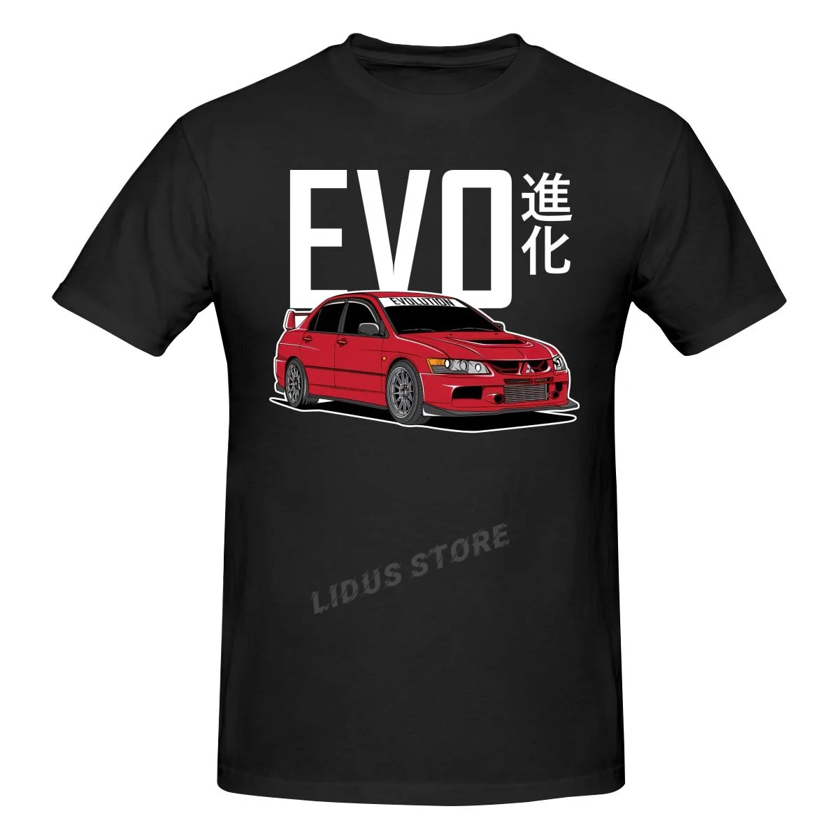 

JDM-EVO RED T shirt Harajuku Streetwear Short Sleeve T-shirt 100% Cotton Graphics Tshirt Brands Tee Tops