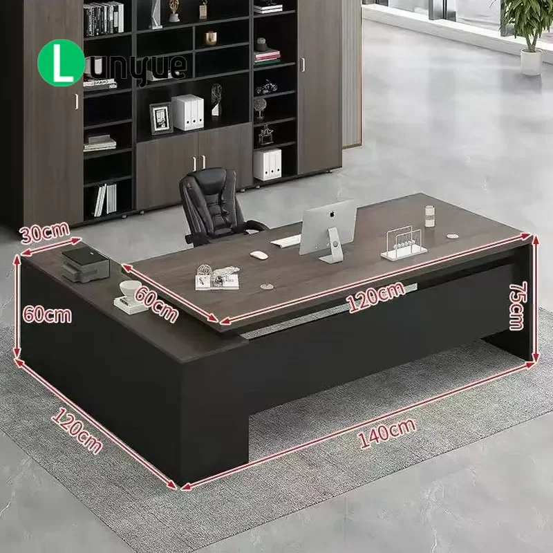 Modern Light Luxury Office Desk Simple Executive Boss Table Large Workstation High End Single Desk for Home Business