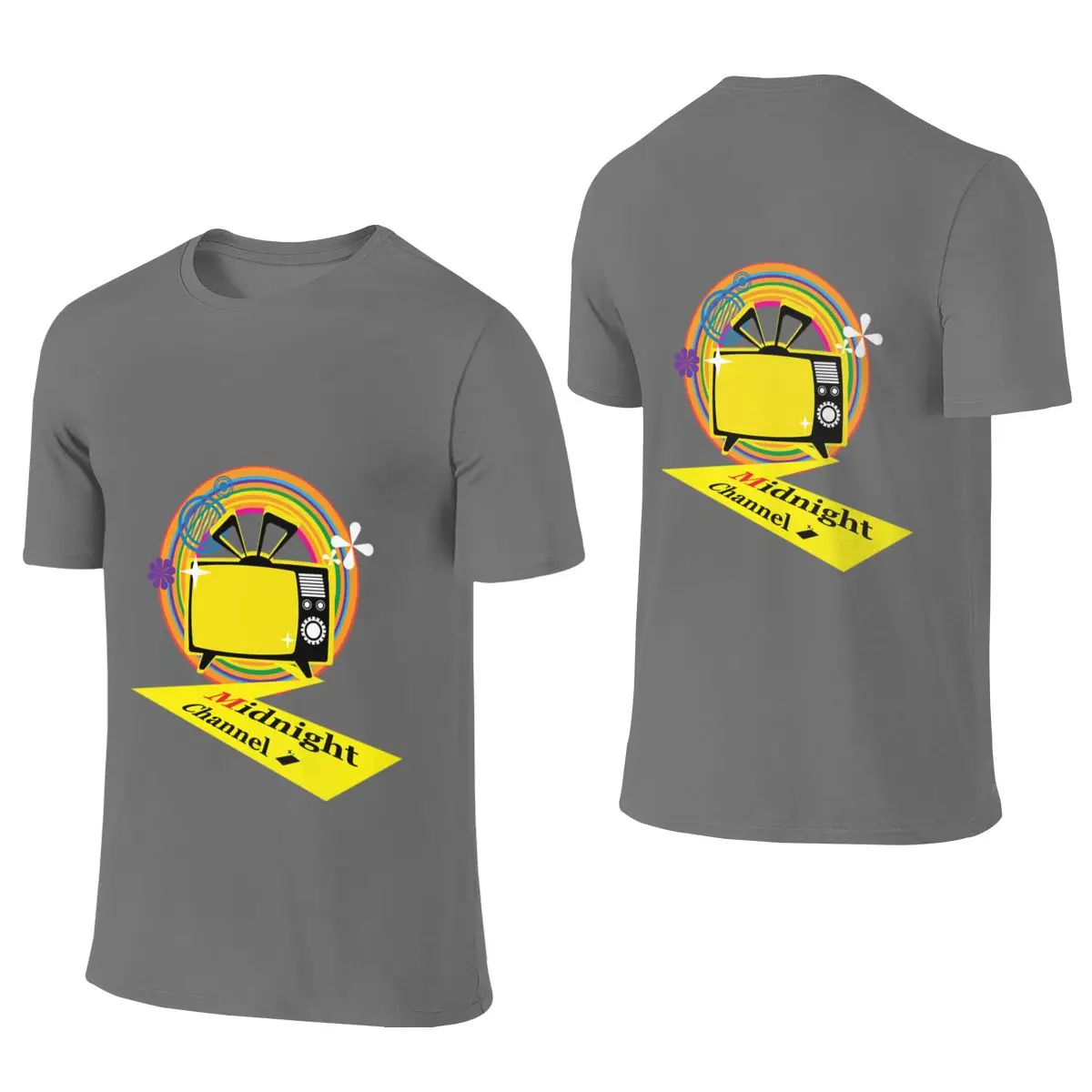Midnight Channel Moisture-Absorbing And Breathable Reversible T-shirt Minimalist Japanese Style Lazy Feeling T-shirt