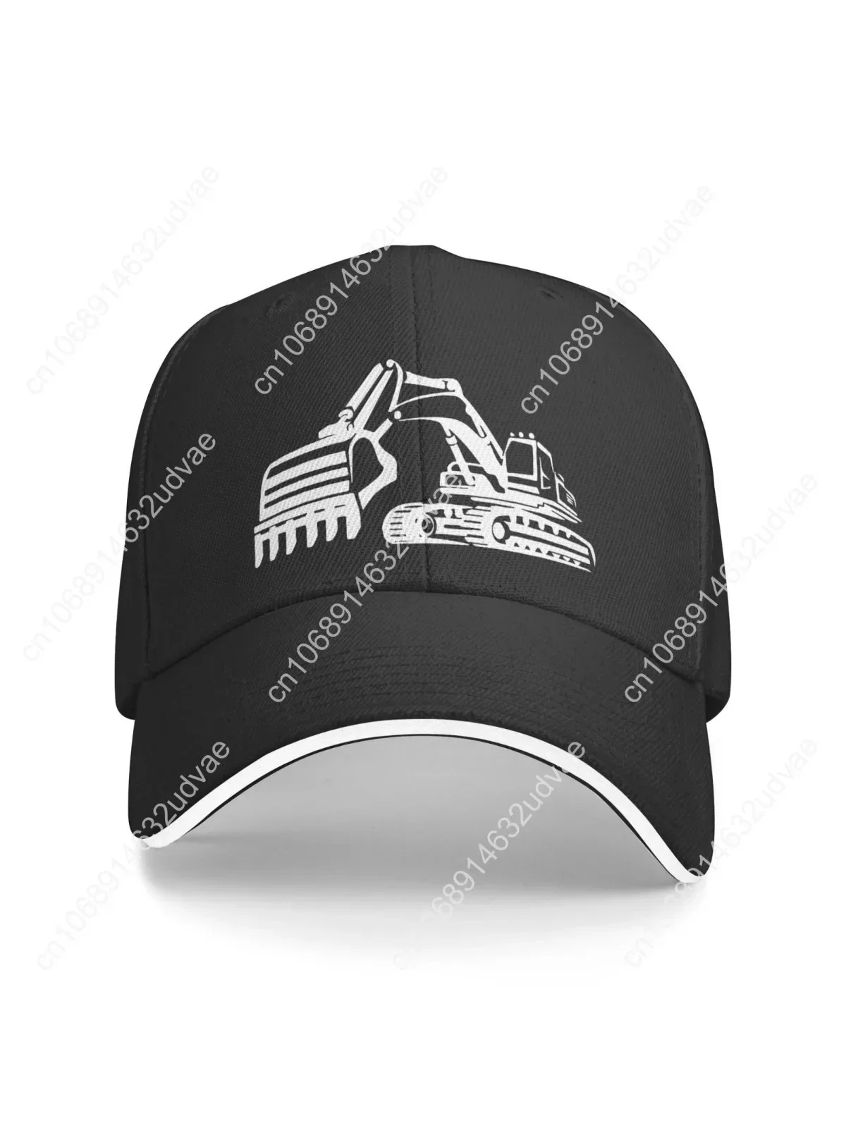

Excavator for Boys Sandwich Cap Unisex Trucker Dad Hat Adjustable Casual Sports Sun Hat for Mens Womens Black