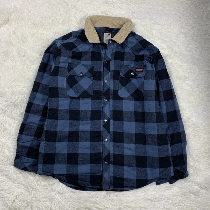 Winter Warm Blouses Men Autumn Tops Coats Camisa Femininas Long-sleeve Thick Velvet Plaid Shirt Flannel Shirts Full Cotton Top