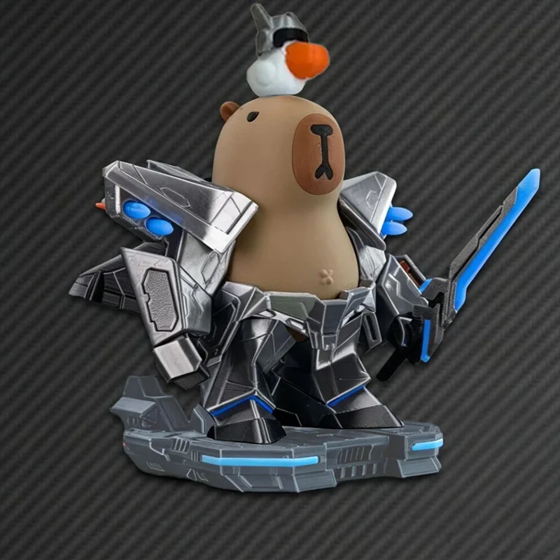 DIY Assemble Capybara Mecha Action Figure Detachable Armor Robot Model Ornament Trendy Desk Decor Novelty Collectible Toy Gift