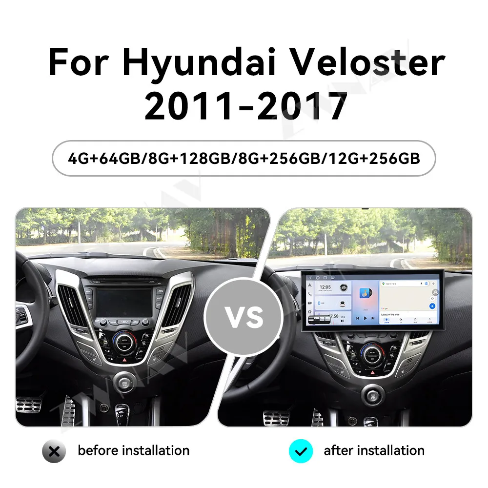Android 15 15.8 Inch HD Touch Screen For Hyundai Veloster 2011-2017 Car Gps Multimedia Player Car Interior Accessories Car Media