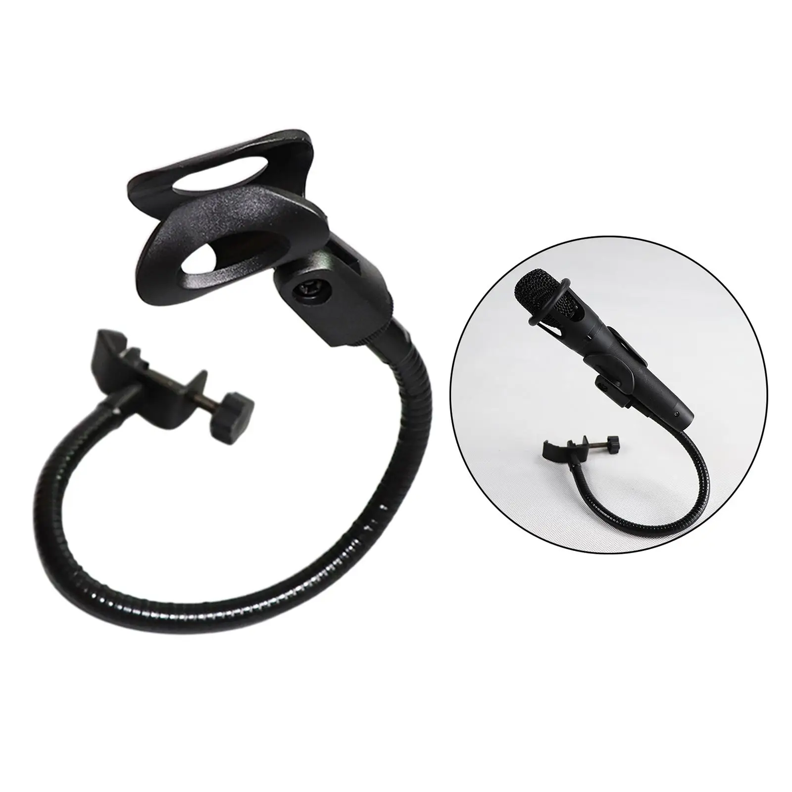 Flexible 360° Adjustable Gooseneck Desktop Mic Stands Holder 3/8