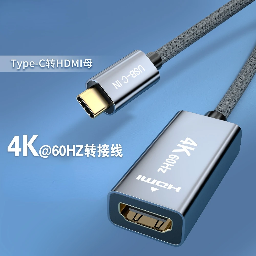 

USB3.1typec To Hdmi High-definition Cable Computer with Screen Conversion Cable 4K@60Hz lightning 4 To Hdmi Female HD Cable