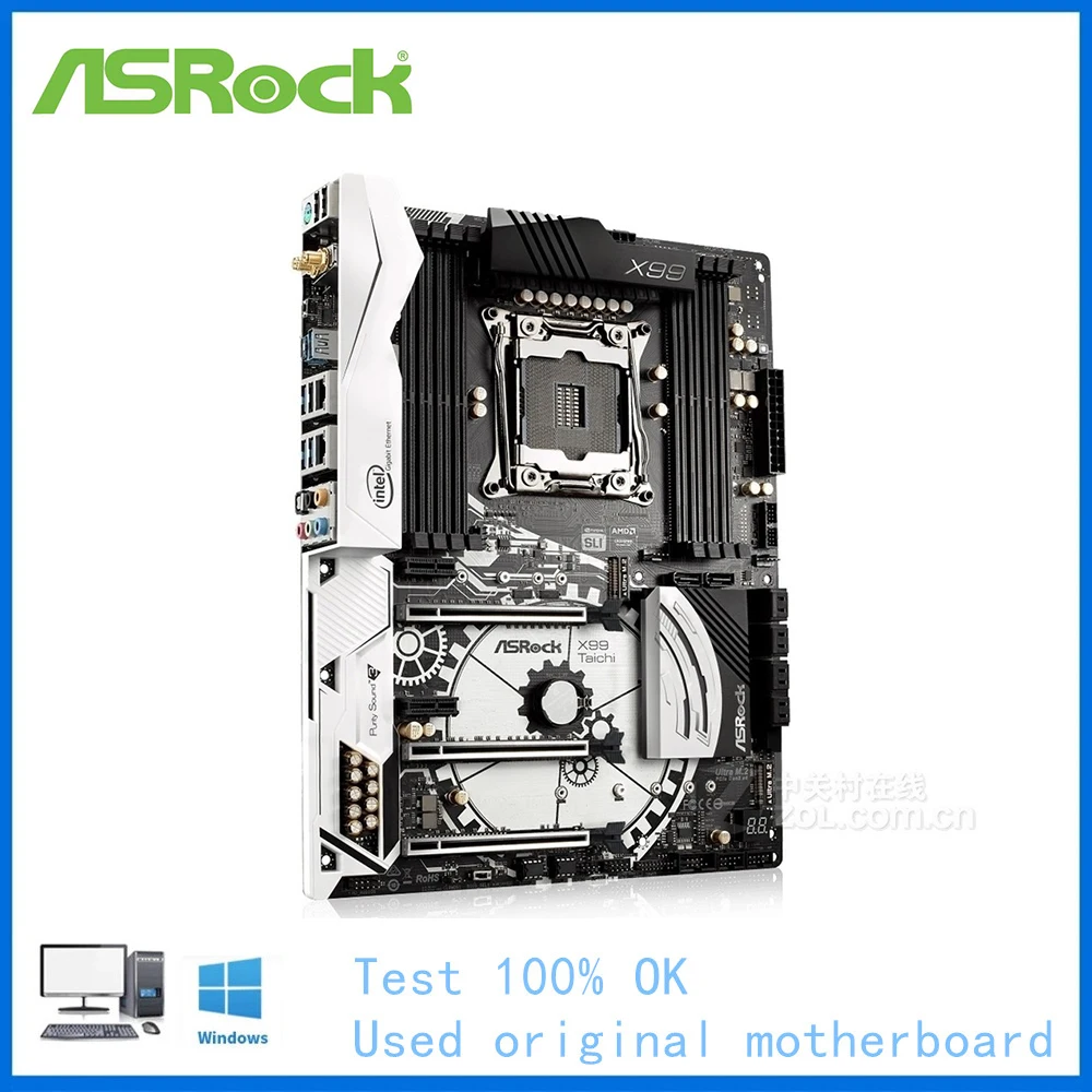 Imagem -03 - Tai Chi para Asrock X99 Taichi Motherboard Lga 2011 v3 20113 Ddr4 256g Usado Desktop Mainboard X99