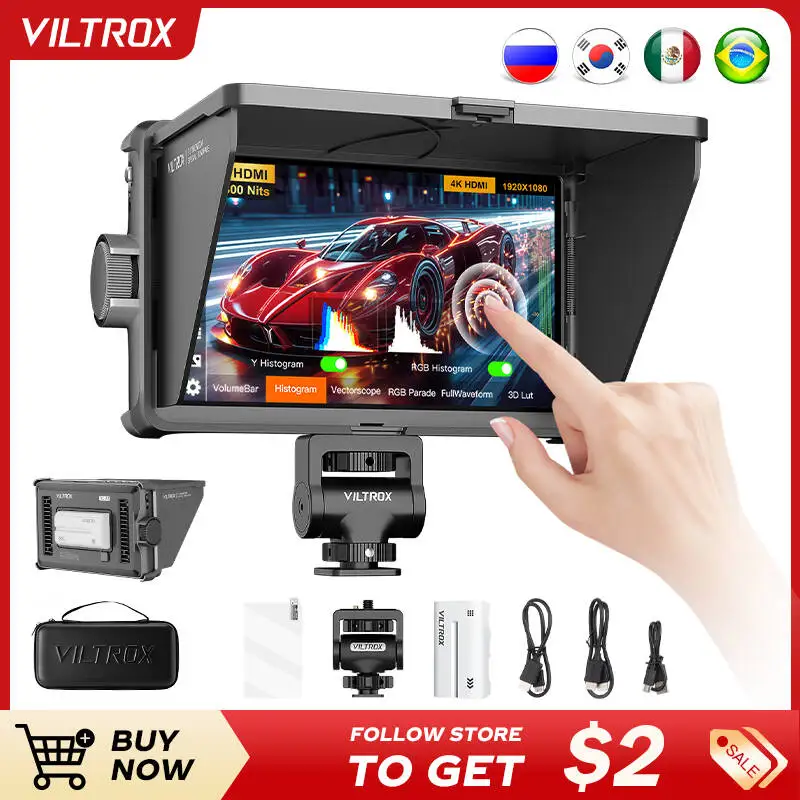 

Viltrox DC-A1 7 Inch 2800 Nits 1080P Digital HDMI Touch Screen Monitor Camera Monitor For Sony Nikon Fujifilm
