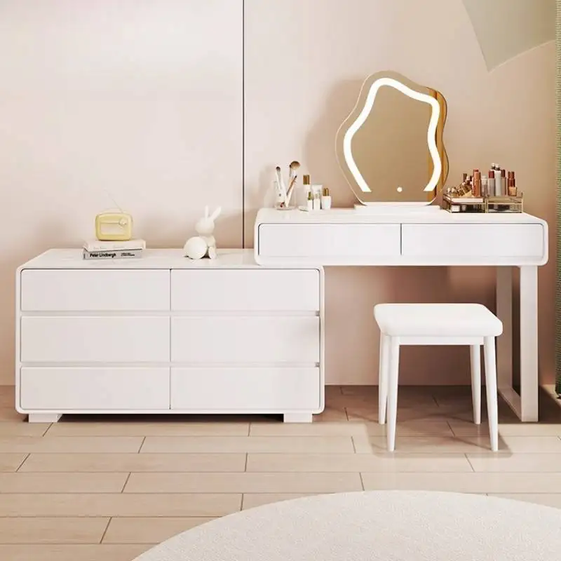 

Aesthetic Mirror Vanity Table Modern Natural Adult Organizer Vanity Table Cabinet Tallboy Coiffeuse De Chambre Furniture