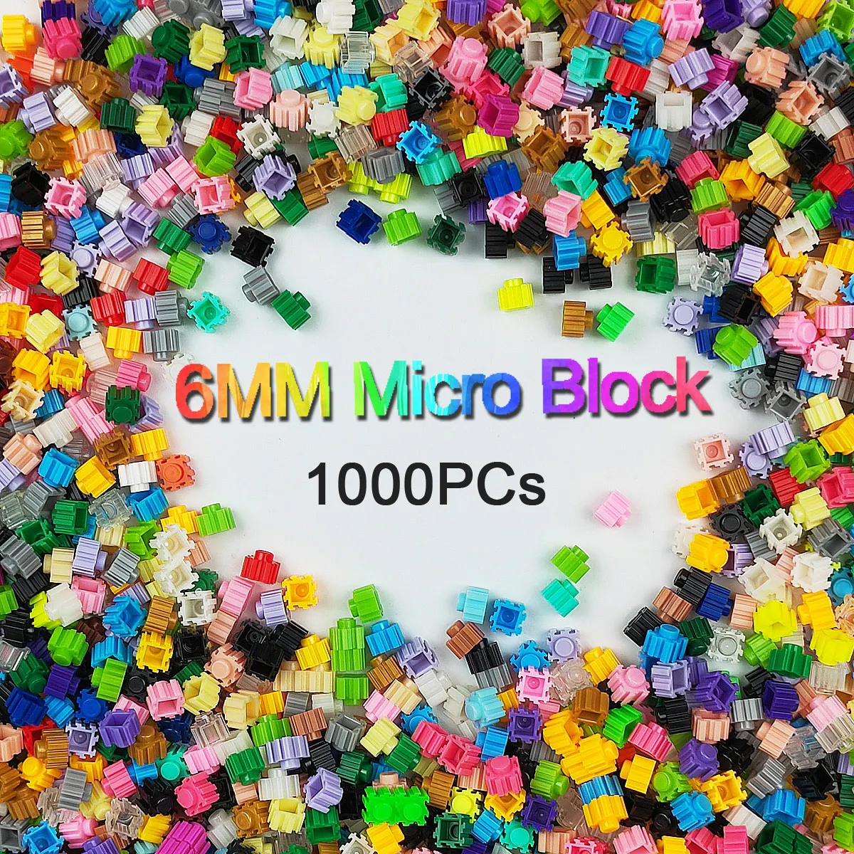 

1000pcs 6*6mm Pixel Art Puzzle Micro Diamond Building Blocks DIY 3D Small Brick For Children's Toy Educational Kids