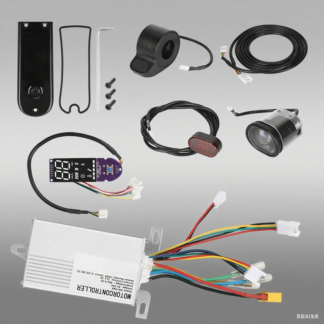 

E-Scooter Controller Mainboard Kit Control Board Assembly With Display Throttle Light For Xbot For MAX G30 For Monorim Parts