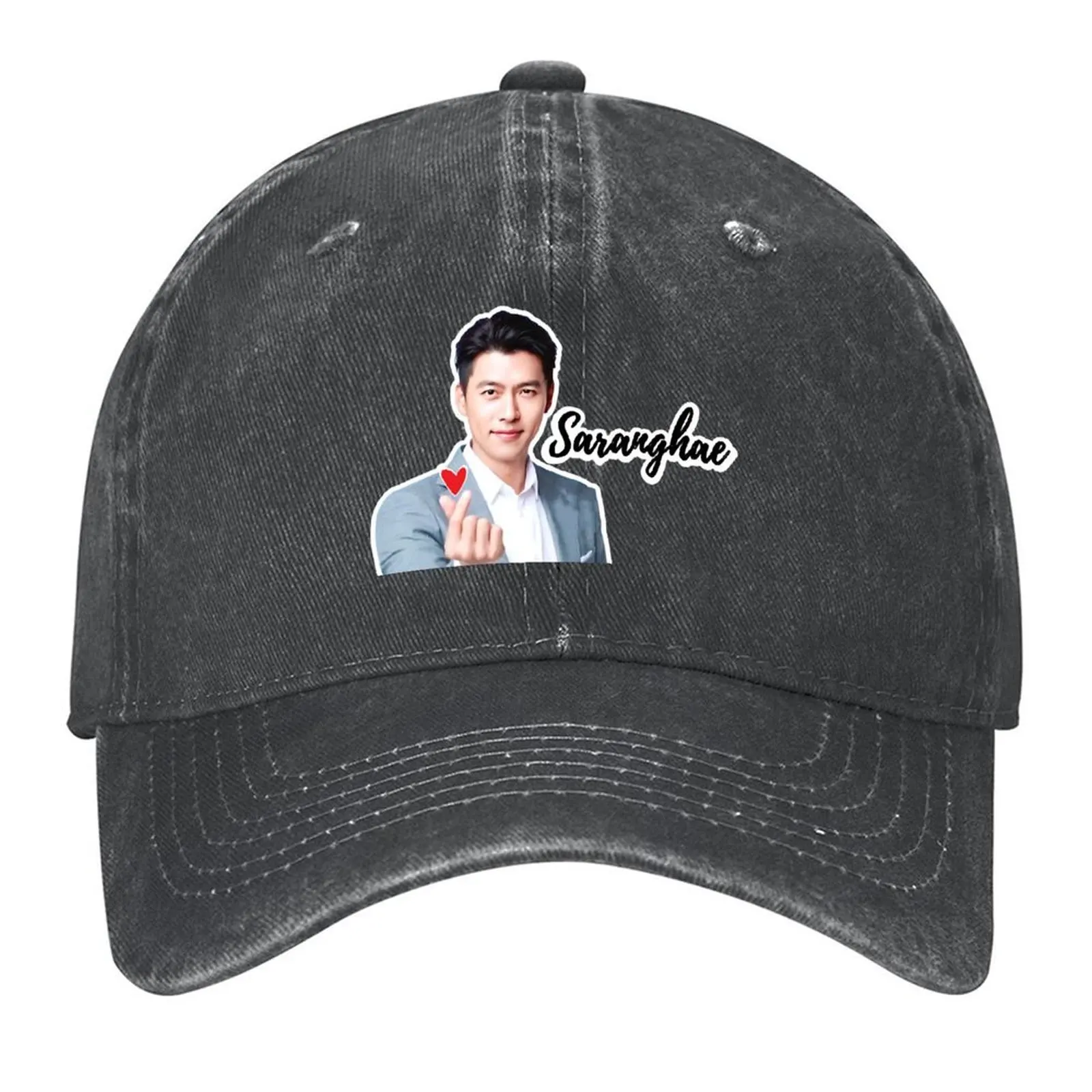 

Hyun Bin Saranghae Baseball Cap Hat men Luxury man cap Funny hats Beach Outing Mens Caps Women's