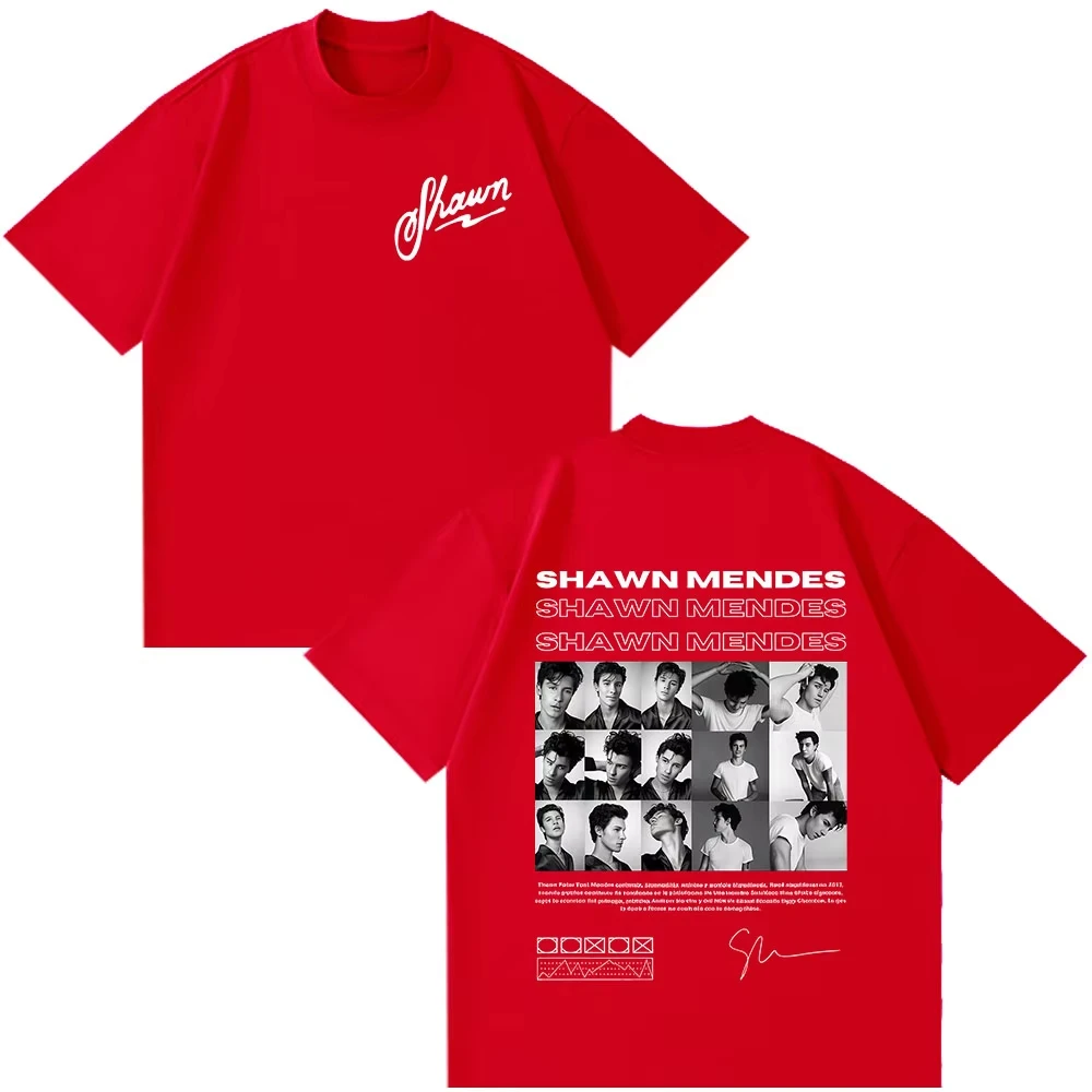 مغني الراب شون مينديز ألبوم 2025 الجرافيك تي شيرت الرجال النساء الهيب هوب ريترو قصيرة الأكمام تي شيرت القطن المتضخم تي شيرت الشارع الشهير #6