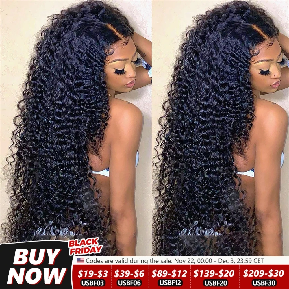 Deep Wave Frontal Wig 13x4 13x6 Hd Transparent Lace Frontal  display picture 1