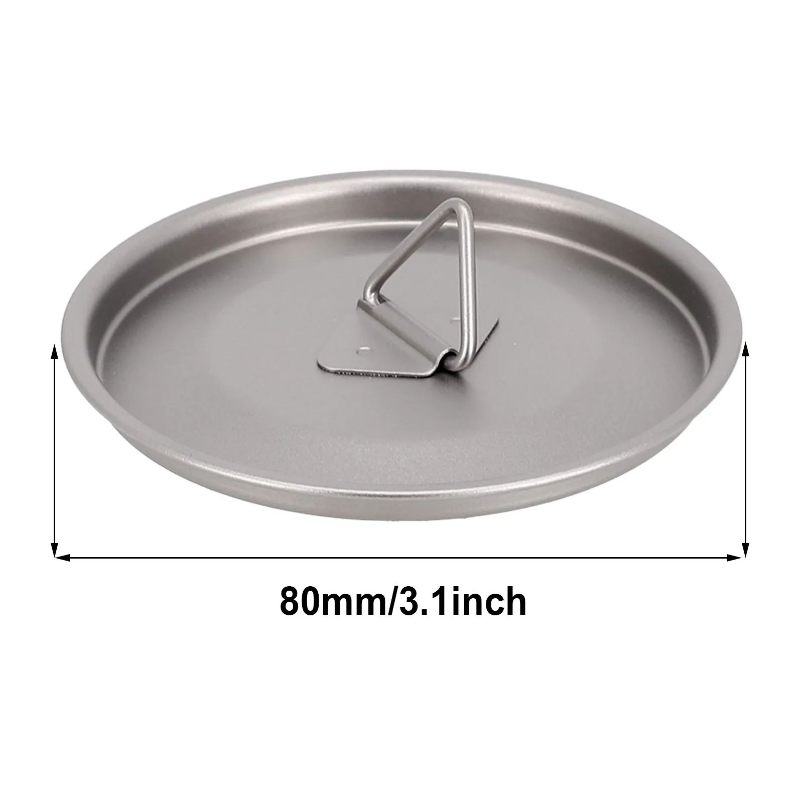 Titanium Cup Lid Camping Pot Lid Gray Mug Lid Lightweight Lid 80/95/120mm Cooking Supplies For Cup Mug Pot Kettle