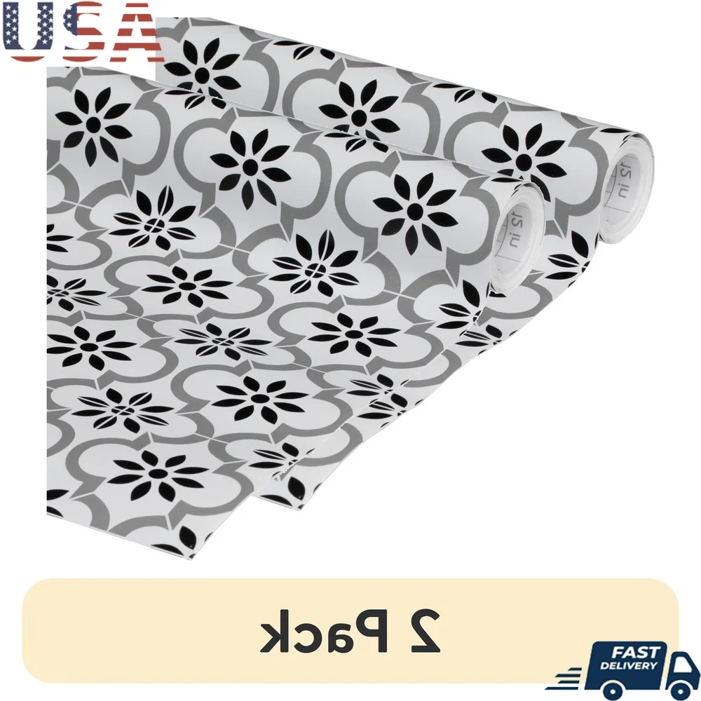 

2 упаковки, клейкий контактный бумажный вкладыш для полки, самоклеящийся, легко чистящийся дизайн плитки, шкафы, ящики, столешницы, повторная поверхность дома