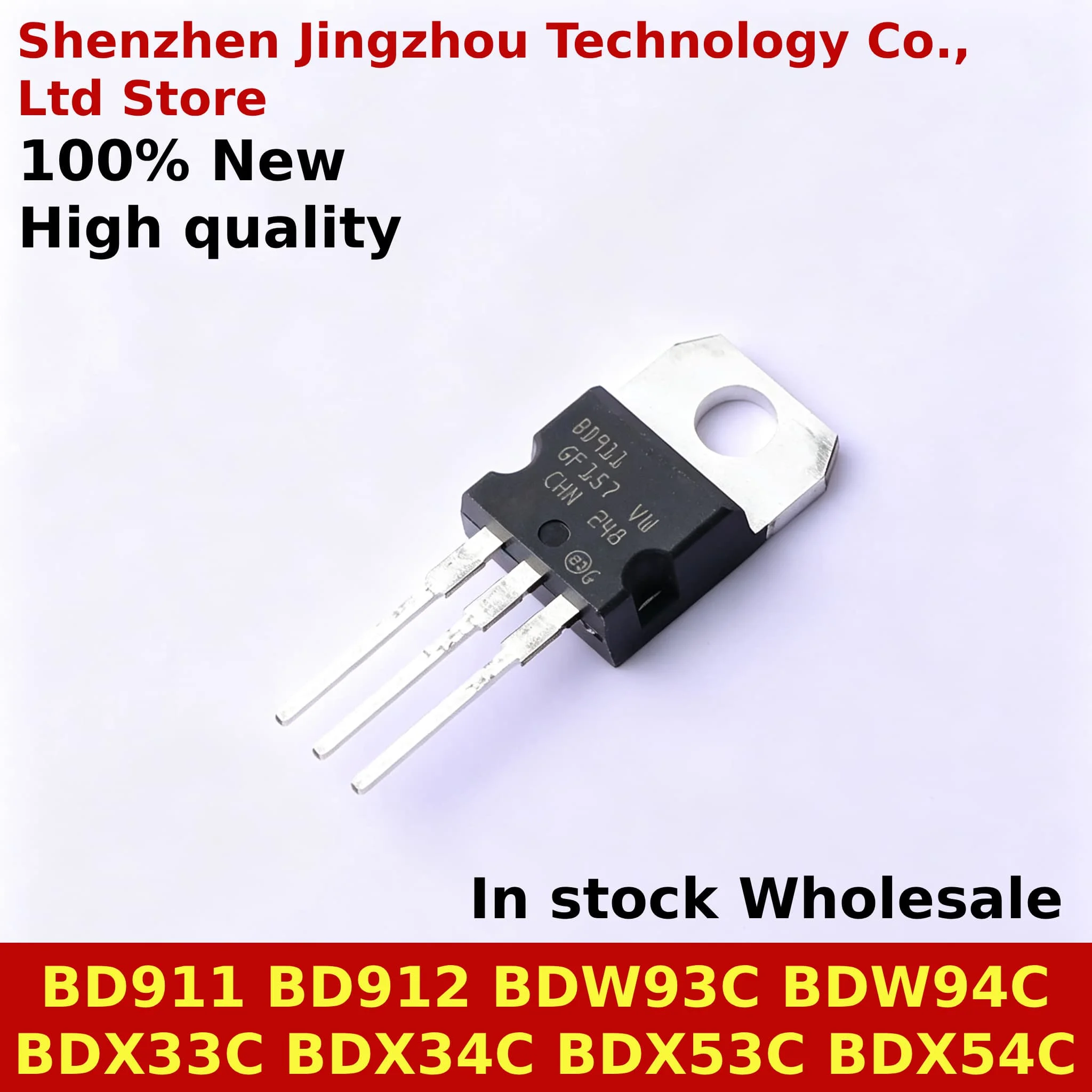 (10PCS) 100% New BD911 BD912 BDW93C BDW94C BDX33C BDX34C BDX53C BDX54C TO-220 N-channel Darlington Transistor Chip In Stock