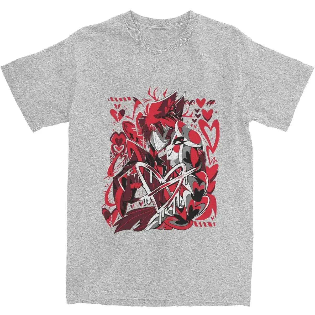 heavyweight Informal New Arrival vintage Hazbins Hotels Charlie Alastor Love Apparel Shirts Me Funny 100%  Graphic Printing image 3