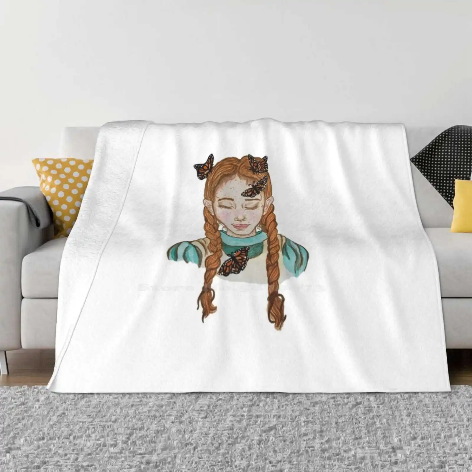 Anne Of Green Gables Diseño Mantas suaves muy cálidas en sofá/cama/viajes Canadá Anne Of Green Gables Anne Shirley Prince Edward