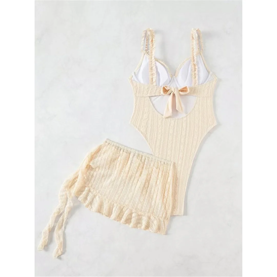 S - XL, mit Rock, Rüschen, mit Bügel, einteiliger Badeanzug, Damen-Badebekleidung, Mini-Micro-Tanga, Badeanzug, Badebekleidung, Modell V7326. – Detail 12