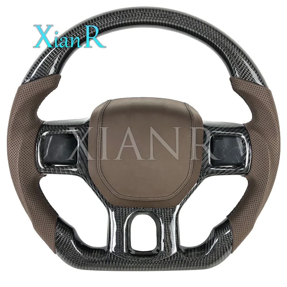 

Cars accessories for Dodge Ram 1500 2500 custom carbon fiber perforated leather sports style steering wheels