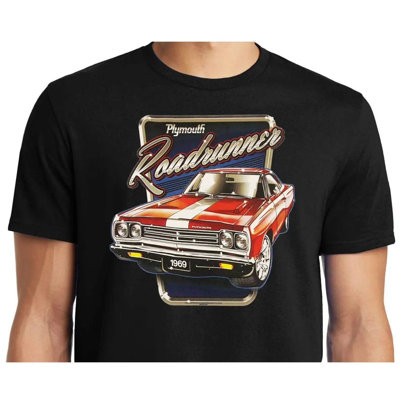 PubliciT T ShirtZ Big and Tall King Size Licensed Liquid Blue 1969 Roadrunner Shirt vintage Washed Casual Stretched Slightly