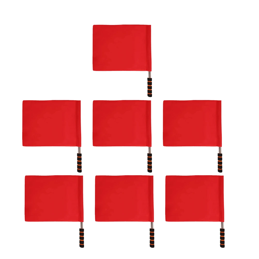 

7Pcs Sports Referee Flags Quick Deployment Hand Signal Flags for Official Soccer Volleyball Football Match Use