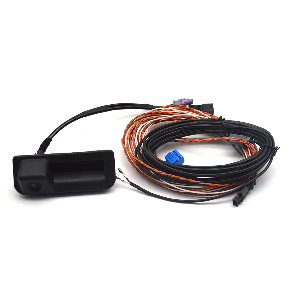 6V0 827 566 Rear Parking Camera with Dynamic Guide Lines and Wiring Harness for Audi VW Skoda 6V0 827 566