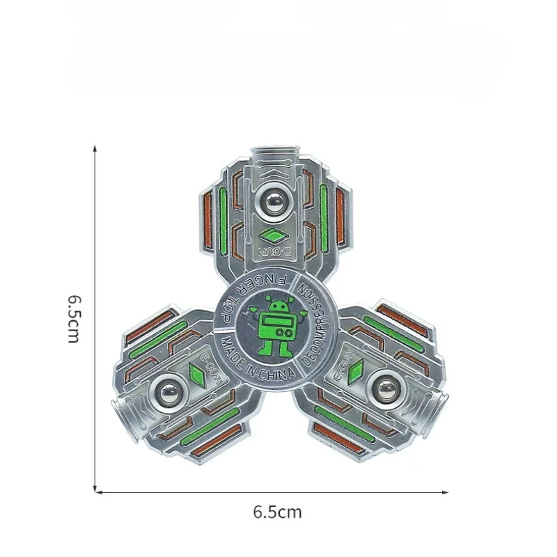 Nuevo Fidget Spinner de plástico Robot Mecha de tres hojas que transforma el Spinner de mano para adultos juguetes antiestrés al por mayor