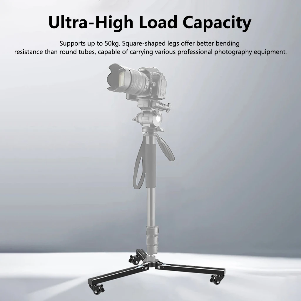 Heavy Duty Kamera Stativ Dolly Räder für Canon Nikon DSLR Kamera Video Stand Aluminium Legierung Stativ Zubehör – Detail 4