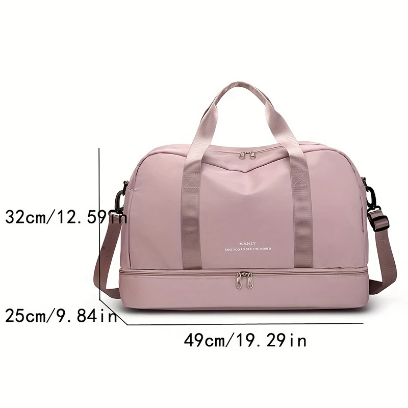 Women Travel Duffle Luggage Bag Sports Handbag Fitness Bag Large Capacity Casual Women's One Shoulder Weekend Overnight Bag