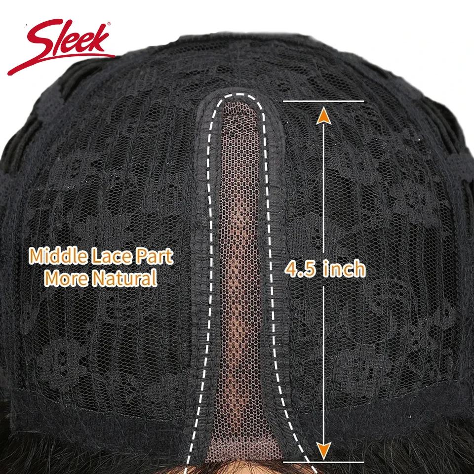 Sleek Remy Brazilian Straight Lace Bob Wigs Short Lace Part Human Hair Wigs 200% Density Cheap Nature Black Dark Human Hair Wigs images - 6