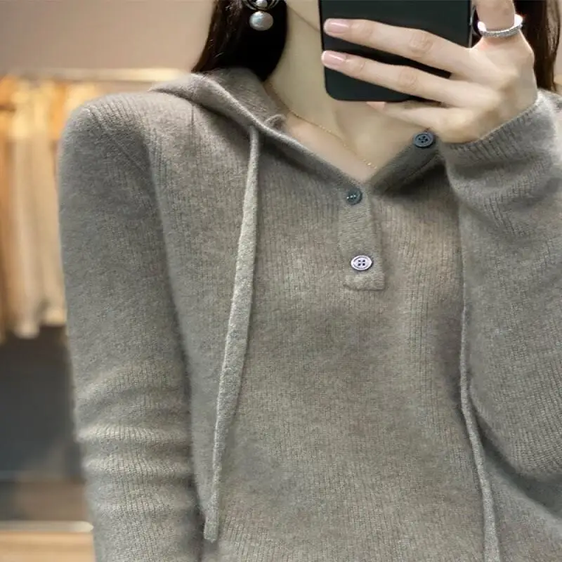 

2025 autumn and winter new hot style loose outer wear hooded thickened sweater tops bottoming shirt women's sweatshirt hoodie