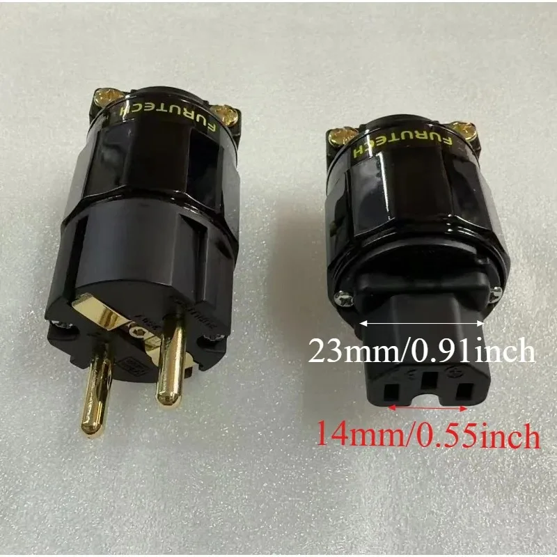FURUTECH FI-11M-N1 / FI-11-N1(G) Audio Power Plug 24K Gold plated IEC Connector plug 1set/2pcs 15A/125V